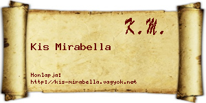 Kis Mirabella névjegykártya